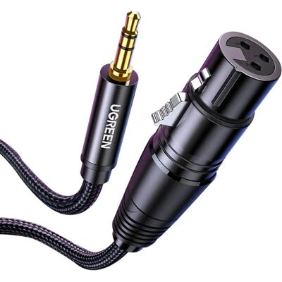 Ugreen 20763 Audiokabel - 1m - Schwarz - Audiokabel Ugreen 20763 Audiokabel - 1m - Schwarz - Audiokabel