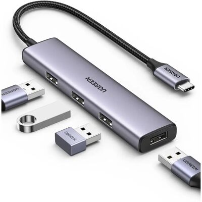Hub USB-C 4 Porte Ugreen - Compatto, Durevole, 5 Gb/s Hub USB-C 4 Porte Ugreen - Compatto, Durevole, 5 Gb/s