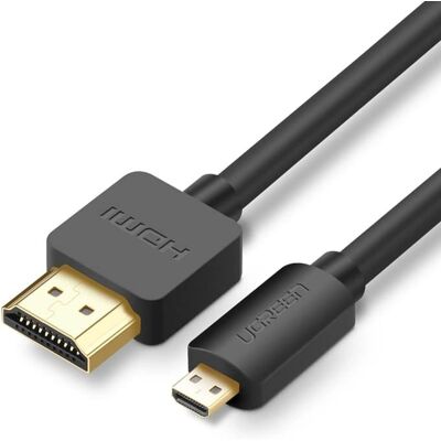 Ugreen Micro HDMI to HDMI Kaapeli 4K 1m - Tukee 3D & Ethernet Ugreen Micro HDMI to HDMI Kaapeli 4K 1m - Tukee 3D & Ethernet