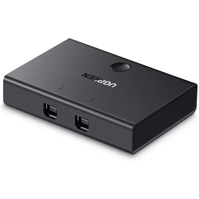 UGREEN USB Umschalter - 2-in-1 USB 2.0 Schalter für Drucker, Tastatur, Maus UGREEN USB Umschalter - 2-in-1 USB 2.0 Schalter für Drucker, Tastatur, Maus
