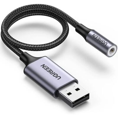 Ugreen USB Audio Adaptér - 3,5mm Jack, Externí Zvuková Karta Ugreen USB Audio Adaptér - 3,5mm Jack, Externí Zvuková Karta