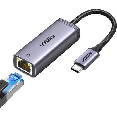 Adaptér Ethernet USB-C na RJ45 - Šedý - Síťový adaptér Adaptér Ethernet USB-C na RJ45 - Šedý - Síťový adaptér