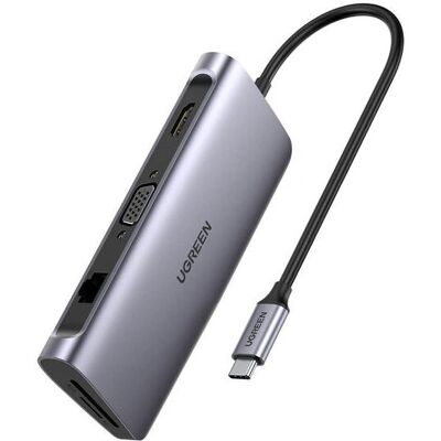 Ugreen 40873 Przenośna stacja dokująca - Metalowa, 4K HDMI, USB-C, Ethernet Ugreen 40873 Przenośna stacja dokująca - Metalowa, 4K HDMI, USB-C, Ethernet
