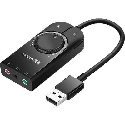 UGREEN USB Externe Stereo-Soundkarte - Schwarz UGREEN USB Externe Stereo-Soundkarte - Schwarz