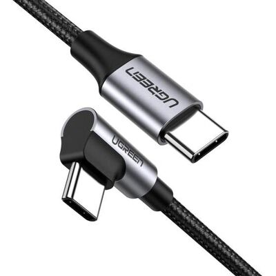 Ugreen 50123 USB-C Kabel - 1m, Schwarz, Silber Ugreen 50123 USB-C Kabel - 1m, Schwarz, Silber