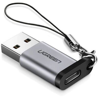 Adattatore USB Ugreen - Argento - Dati e Ricarica Veloce Adattatore USB Ugreen - Argento - Dati e Ricarica Veloce