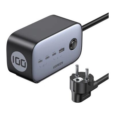 Ugreen Tomacorriente Cubo 65W - 3 Tomas, USB-C, USB-A - Compacto, Seguro Ugreen Tomacorriente Cubo 65W - 3 Tomas, USB-C, USB-A - Compacto, Seguro