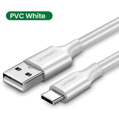 Ugreen USB kábel Type-C 1m Fehér - Adatátvitel és Gyors töltés Ugreen USB kábel Type-C 1m Fehér - Adatátvitel és Gyors töltés
