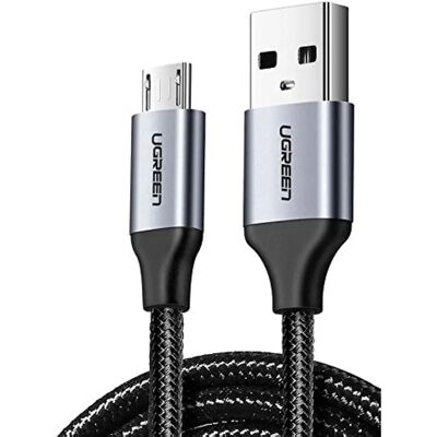Ugreen Micro-USB-Kabel - 1m, Schnellladung, Schwarz Ugreen Micro-USB-Kabel - 1m, Schnellladung, Schwarz