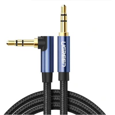 Ugreen Aux-Kabel - 1,5m, Blau, Gekrümmter Stecker Ugreen Aux-Kabel - 1,5m, Blau, Gekrümmter Stecker