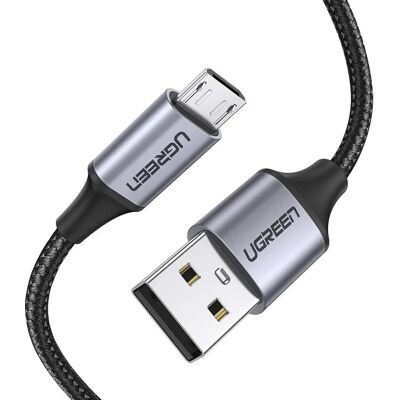 Ugreen US290 Micro USB Kábel - 3m, Fekete - Adat és Gyors töltés Ugreen US290 Micro USB Kábel - 3m, Fekete - Adat és Gyors töltés