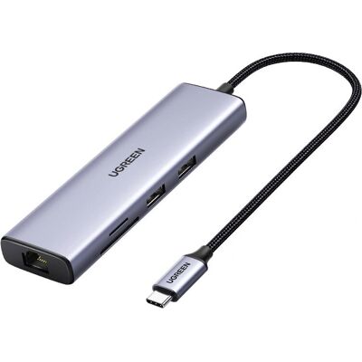 Ugreen 60515 USB-C Docking Station for Laptop - Grey Ugreen 60515 USB-C Docking Station for Laptop - Grey