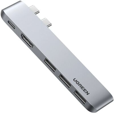 Ugreen 60559 Docking Station - Silber, 4K HDMI, 100W PD Ugreen 60559 Docking Station - Silber, 4K HDMI, 100W PD