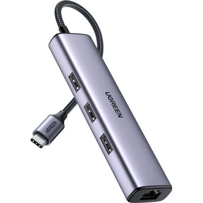 Ugreen CM475 USB-C Hub Adapter - 3 USB 3.0, Ethernet, PD Ugreen CM475 USB-C Hub Adapter - 3 USB 3.0, Ethernet, PD