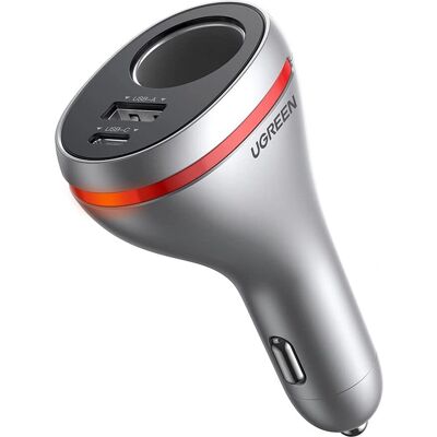 Ugreen CD204 Auto-Ladegerät - 84W, Grau, USB-C & USB Ugreen CD204 Auto-Ladegerät - 84W, Grau, USB-C & USB