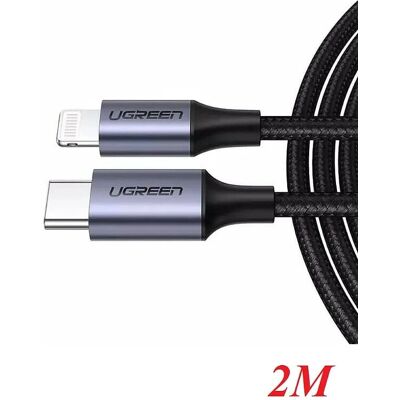 Cablul Lightning USB C Ugreen - 2m, Încărcare Rapidă, Durabil Cablul Lightning USB C Ugreen - 2m, Încărcare Rapidă, Durabil