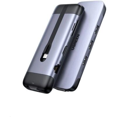 Ugreen Hub USB-C 9 w 1 - HDMI 4K, SD, Ethernet - Szary Ugreen Hub USB-C 9 w 1 - HDMI 4K, SD, Ethernet - Szary