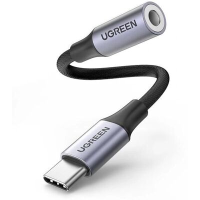 Ugreen 80154 High-Quality USB-C to 3.5mm Adapter - Black, Grey, Space Grey - Mobile Phone Cable Ugreen 80154 High-Quality USB-C to 3.5mm Adapter - Black, Grey, Space Grey - Mobile Phone Cable