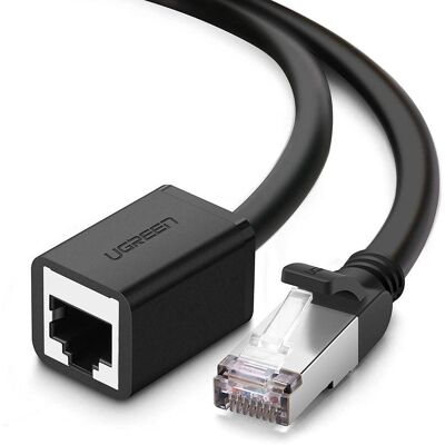 Câble d'Extension Ethernet Ugreen - 5m Noir - 1Gbps - Cat 6 Câble d'Extension Ethernet Ugreen - 5m Noir - 1Gbps - Cat 6