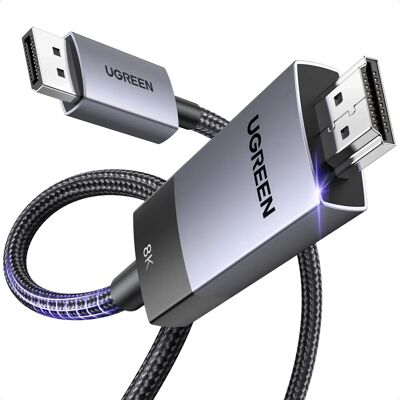 Ugreen DisplayPort zu HDMI Kabel - 8K 60Hz - 2M Ugreen DisplayPort zu HDMI Kabel - 8K 60Hz - 2M