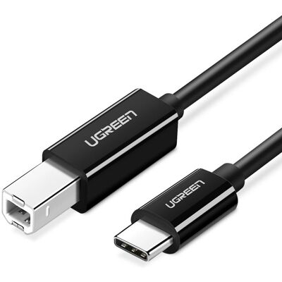 Ugreen USB-C to USB-B tulostinkabel - 1m - Musta Ugreen USB-C to USB-B tulostinkabel - 1m - Musta