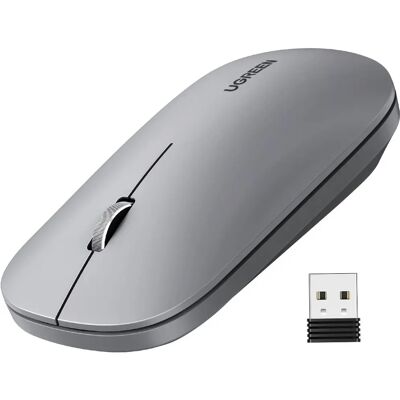 Ratón inalámbrico Ugreen - Ambidiestro - Botones silenciosos - 4000 DPI - Gris Ratón inalámbrico Ugreen - Ambidiestro - Botones silenciosos - 4000 DPI - Gris