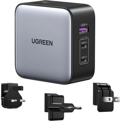 Ugreen Nexode GaN 65W Lader - Rask Lading, Flere Porter Ugreen Nexode GaN 65W Lader - Rask Lading, Flere Porter
