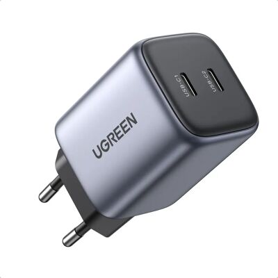 Ugreen Nexode 45W Doble USB-C Lader - Bærbar hurtiglading Ugreen Nexode 45W Doble USB-C Lader - Bærbar hurtiglading