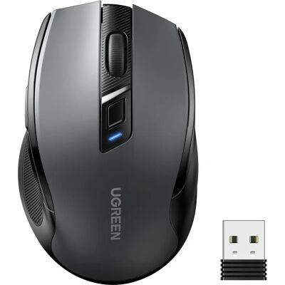 Ratón inalámbrico Ugreen - Bluetooth 5.0, 2.4GHz, 4000 DPI - Negro Ratón inalámbrico Ugreen - Bluetooth 5.0, 2.4GHz, 4000 DPI - Negro