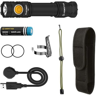 ArmyTek Partner C2 Magnet USB Weiße LED Taschenlampe - Alltag & Taktisch ArmyTek Partner C2 Magnet USB Weiße LED Taschenlampe - Alltag & Taktisch