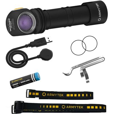 Armytek Wizard C2 WUV Stirnlampe/ Taschenlampe Weiß & UV - 1100 Lumen Armytek Wizard C2 WUV Stirnlampe/ Taschenlampe Weiß & UV - 1100 Lumen