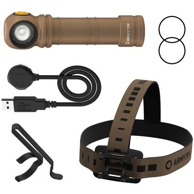 Armytek Wizard C2 Pro Max Sand Weiß LED Taschenlampe mit Gürtelclip, Holster, Akku 4000 lm Armytek Wizard C2 Pro Max Sand Weiß LED Taschenlampe mit Gürtelclip, Holster, Akku 4000 lm
