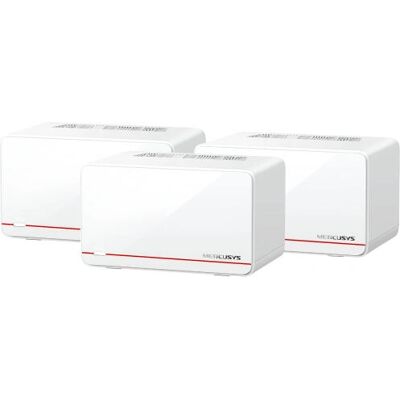 Sistema mesh Wi-Fi 7 Mercusys H37BE - Bianco - 3 Unità Sistema mesh Wi-Fi 7 Mercusys H37BE - Bianco - 3 Unità