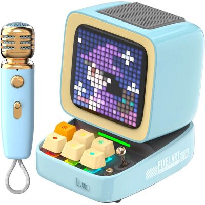 Divoom Ditoo-Mic Mini - Haut-parleur Bluetooth portable - Bleu - 15W Divoom Ditoo-Mic Mini - Haut-parleur Bluetooth portable - Bleu - 15W