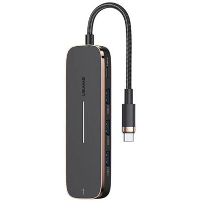 USAMS 6-in-1 PD 100W Typ C Hub - USB C Zu HDMI & USB 3.0 - Dockingstation USAMS 6-in-1 PD 100W Typ C Hub - USB C Zu HDMI & USB 3.0 - Dockingstation