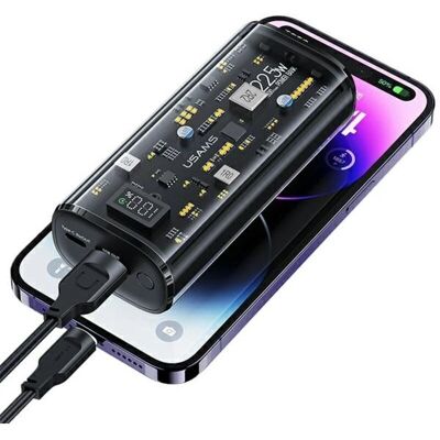Powerbank Usams 9000mAh - Charge rapide - Design transparent - Publicité Powerbank Usams 9000mAh - Charge rapide - Design transparent - Publicité