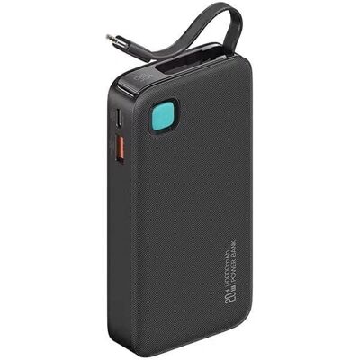 Usams Powerbank - 10000mAh, Schnellladung, USB-C, Zieht Kabel Usams Powerbank - 10000mAh, Schnellladung, USB-C, Zieht Kabel