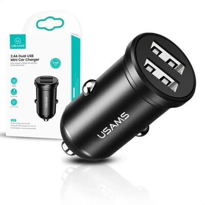 USAMS 2.4A 5V Dual USB Auto-Ladegerät - Zigarettenanzünder Adapter USAMS 2.4A 5V Dual USB Auto-Ladegerät - Zigarettenanzünder Adapter