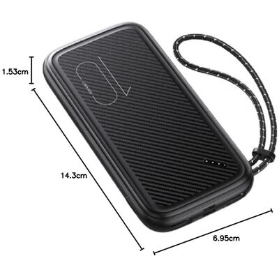 Usams Powerbank PB56 10K - Powerbank - Schwarz Usams Powerbank PB56 10K - Powerbank - Schwarz