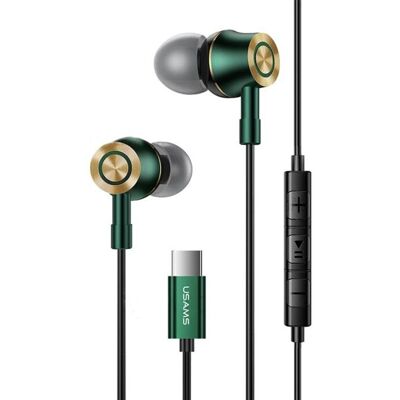 USAMS EP-43 Dunkelgrün Typ-C In-ear Kopfhörer - Kopfhörer USAMS EP-43 Dunkelgrün Typ-C In-ear Kopfhörer - Kopfhörer