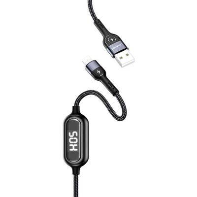 USAMS Lightning Ladekabel - 1,2m Schnelles Laden LED Schwarz USAMS Lightning Ladekabel - 1,2m Schnelles Laden LED Schwarz