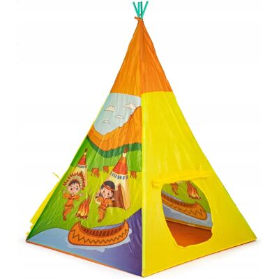 iPlay Kindertipi - Bunte Indianer-Grafik - Einfach aufzubauen iPlay Kindertipi - Bunte Indianer-Grafik - Einfach aufzubauen
