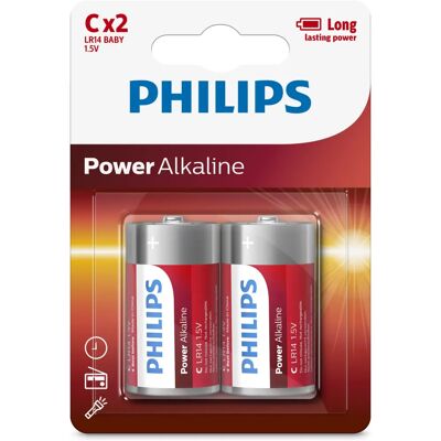 Philips LR14P2B/05 Alkali Batterie - 2er Pack Philips LR14P2B/05 Alkali Batterie - 2er Pack