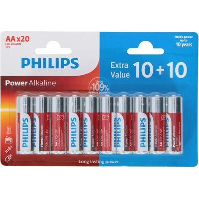 Philips LR6P20BP/GRS Pilas alcalinas - 20 unidades AA Philips LR6P20BP/GRS Pilas alcalinas - 20 unidades AA