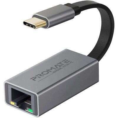 Promate GigaLink-C USB-C Ethernet-Adapter - 1 Gbps Promate GigaLink-C USB-C Ethernet-Adapter - 1 Gbps