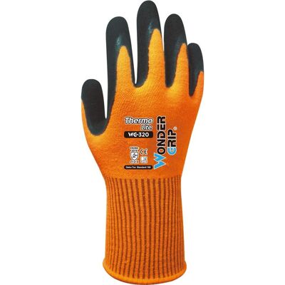 Gants en latex acrylique orange Wonder Grip WG-320 - Gants de travail - Publicité Gants en latex acrylique orange Wonder Grip WG-320 - Gants de travail - Publicité