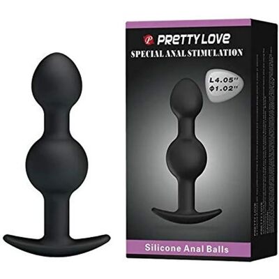 Pretty Love Anal Plug with Doppelkern - Musta Pretty Love Anal Plug with Doppelkern - Musta