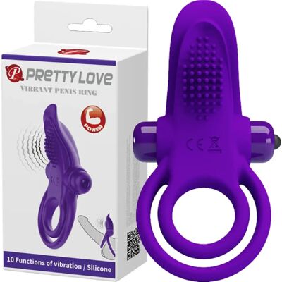 Anneau Vibrant pour le Pénis Violet Pretty Love Anneau Vibrant pour le Pénis Violet Pretty Love