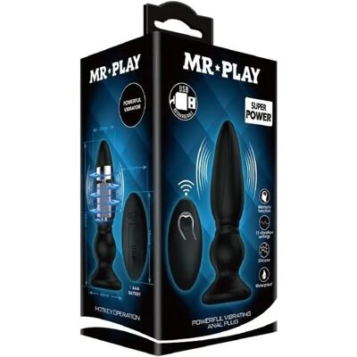 MR PLAY Plug Anal - 12 Fonctions de Vibration - Télécommande MR PLAY Plug Anal - 12 Fonctions de Vibration - Télécommande