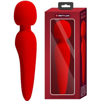 Massageur Meredith de Pretty Love - 7 Modes Imperméable - Rouge Massageur Meredith de Pretty Love - 7 Modes Imperméable - Rouge